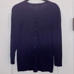 Ann Taylor 3/4 Sleeve Cardigan - Color Navy - Size Medium